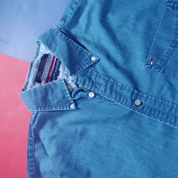 Modern Tommy Hilfiger Essential Denim Button-Up Shirt